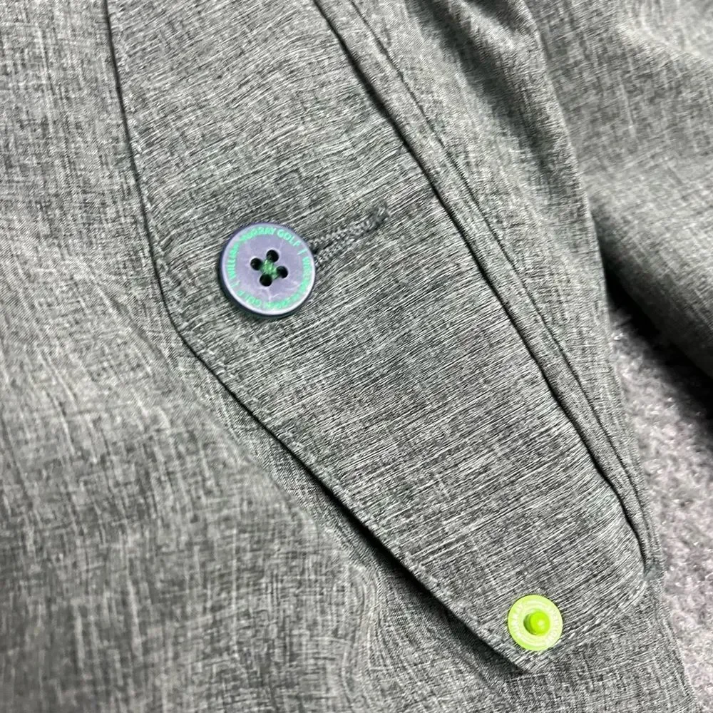 William Murray Golf Pebble Beach Golf Links Jacket XL Gray Full Zip Tartan Lined